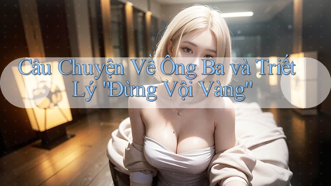 Câu Chuyện Về Ông Ba và Triết Lý “Đừng Vội Vàng”