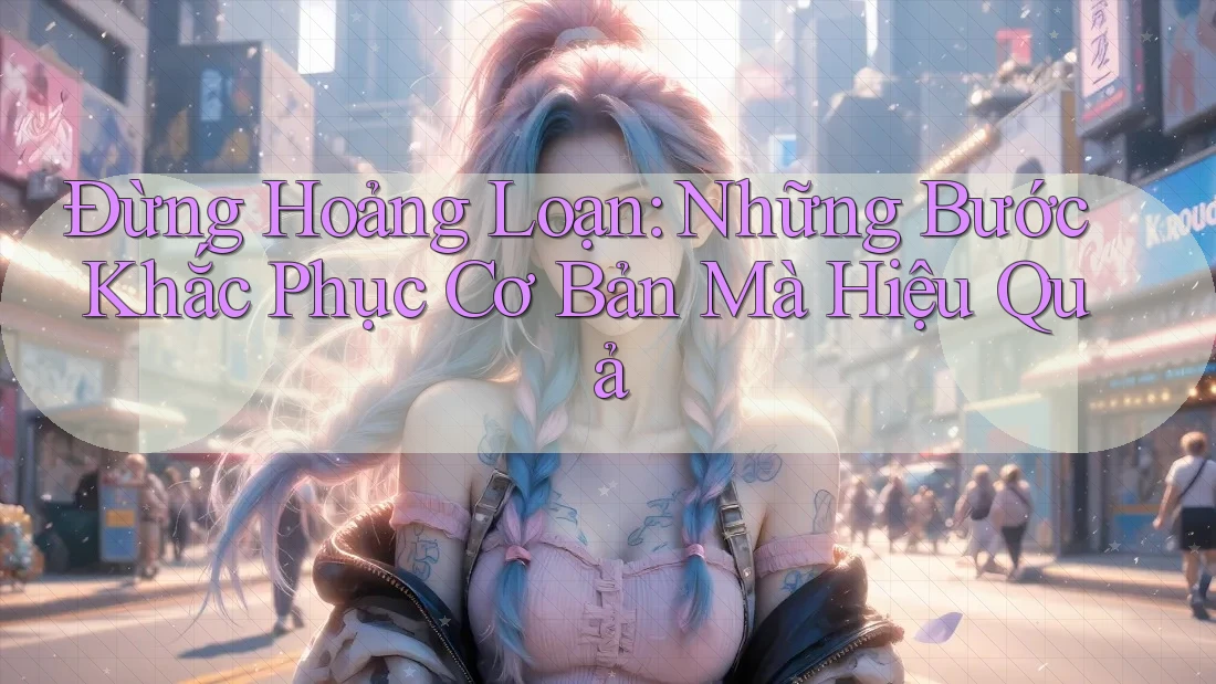 Đừng Hoảng Loạn: Những Bước Khắc Phục Cơ Bản Mà Hiệu Quả