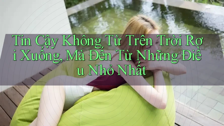 Tin Cậy Không Từ Trên Trời Rơi Xuống, Mà Đến Từ Những Điều Nhỏ Nhất